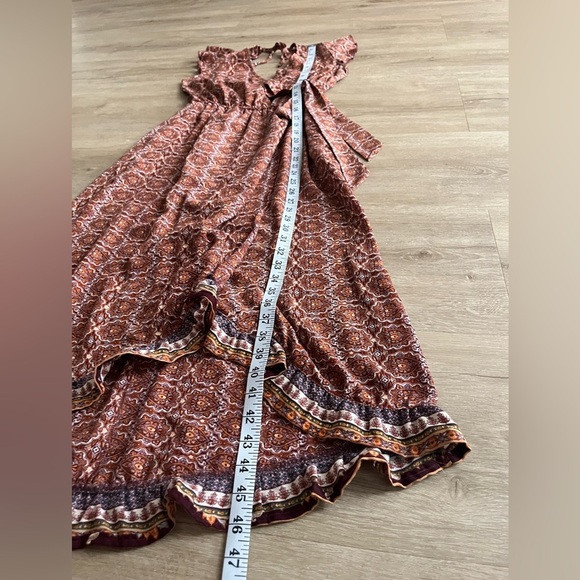 Band of Gypsies B.O.G Collective Maxi Dress Flutter Sleeves size XS Cottage - Picture 7 of 10